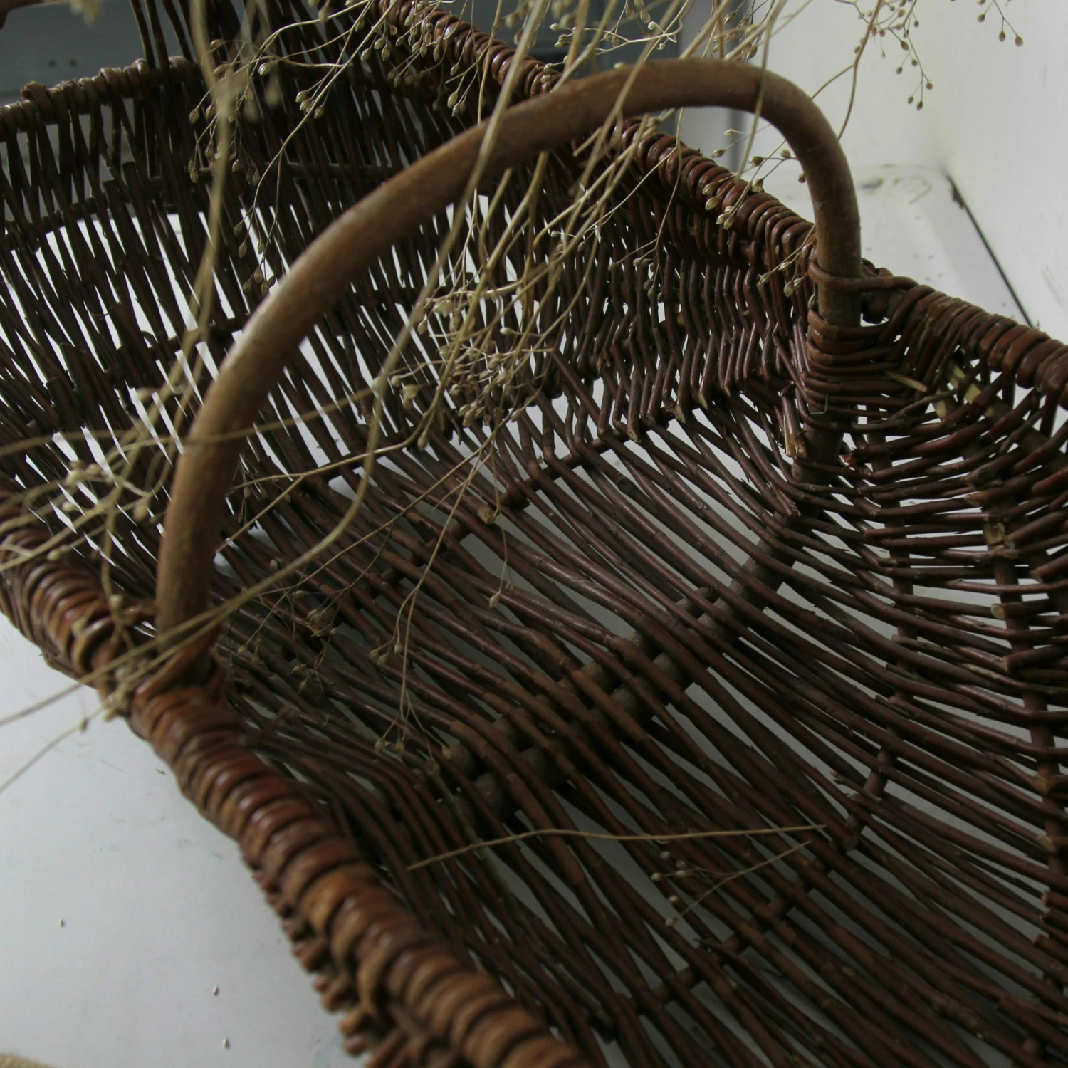 Large French Wicker Harvest Basket 6 Large French Wicker Harvest Basket - Image 6