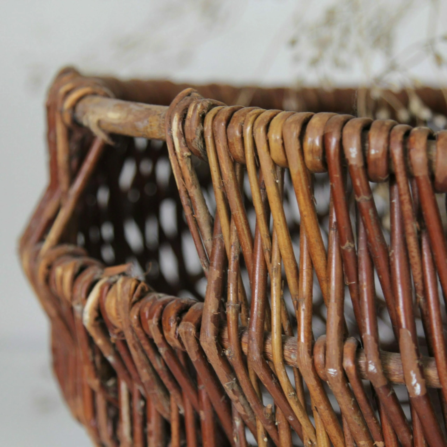 Large French Wicker Harvest Basket 7 Large French Wicker Harvest Basket - Image 7