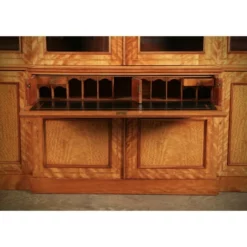 Unknown Large Satinwood Breakfront Secretaire Bookcase -Storage Furniture Sales 2024 large satinwood breakfront secretaire bookcase sku63046485 0 5