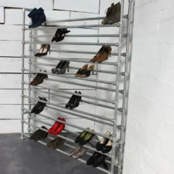 Lauren Extra Large Galvanised Steel Pipe Shoe Rack/Fixture -Storage Furniture Sales 2024 lauren extra large galvanised steel pipe shoe rack fixture 0 2