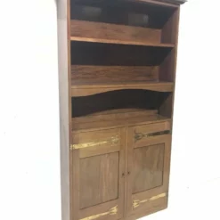 Liberty & Co. A Slim Arts & Crafts Walnut Bookcase With Stylised Copper Hinges -Storage Furniture Sales 2024 liberty co a slim arts crafts walnut bookcase with stylised copper hinges 0 1