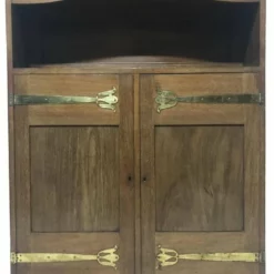 Liberty & Co. A Slim Arts & Crafts Walnut Bookcase With Stylised Copper Hinges -Storage Furniture Sales 2024 liberty co a slim arts crafts walnut bookcase with stylised copper hinges 0 5