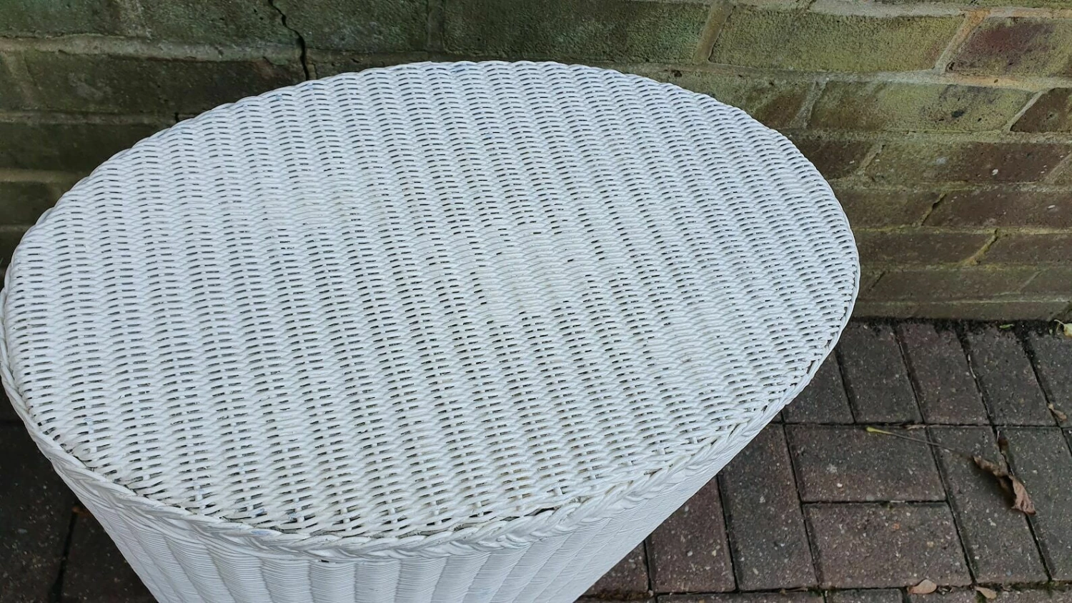 Lloyd Loom Style Linen Basket In Farrow And Ball Wimborne White 3 Lloyd Loom Style Linen Basket In Farrow And Ball Wimborne White - Image 3