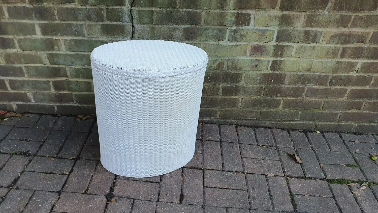 Lloyd Loom Style Linen Basket In Farrow And Ball Wimborne White 1 Lloyd Loom Style Linen Basket In Farrow And Ball Wimborne White