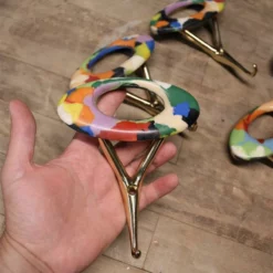 Unknown Lot Mid Century Italian Coat Hangers Brass Plastic Colored 1950s -Storage Furniture Sales 2024 lot mid century italian coat hangers brass plastic colored 1950s sku48997407 0 3