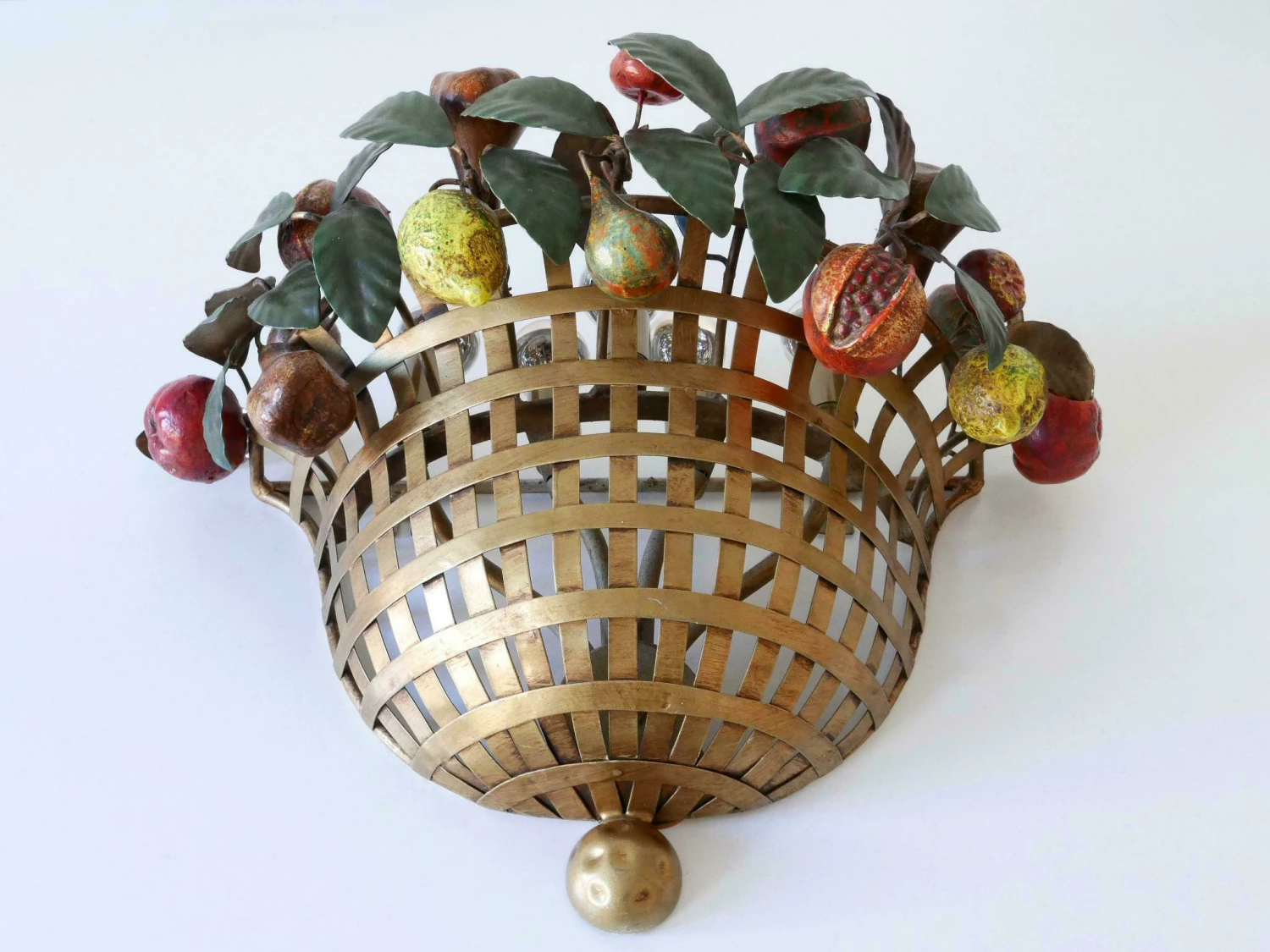 Lovely Mid Century Modern Sconce Fruit Basket By Lucienne Monique Italy, 1960s 13 Lovely Mid Century Modern Sconce Fruit Basket By Lucienne Monique Italy, 1960s - Image 13