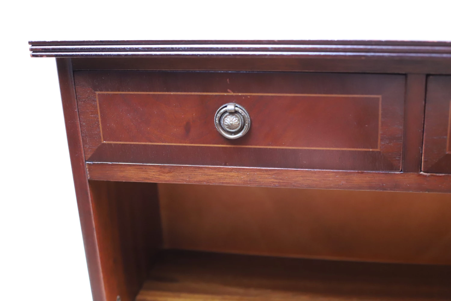 Unknown Lovely Rich Brown Dwarf Open Bookcase With Adjustable Shelf & Pair Of Drawers 9 Unknown Lovely Rich Brown Dwarf Open Bookcase With Adjustable Shelf & Pair Of Drawers - Image 9