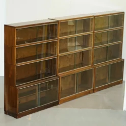 Lovely Suite Of Three Minty Oxford Modualr Stacking Bookcases Mahogany Frames -Storage Furniture Sales 2024 lovely suite of three minty oxford modualr stacking bookcases mahogany frames 0 1
