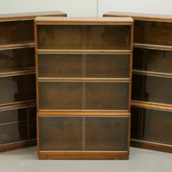 Lovely Suite Of Three Minty Oxford Modualr Stacking Bookcases Mahogany Frames -Storage Furniture Sales 2024 lovely suite of three minty oxford modualr stacking bookcases mahogany frames 0 2