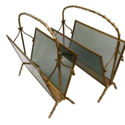 Maison Bagues Magazine Rack, 1940s, Brass -Storage Furniture Sales 2024 magazine rack 1940s brass 0 1