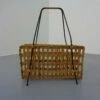 Unknown Magazine Rack In Filigree Rattan And Steel, 1960s