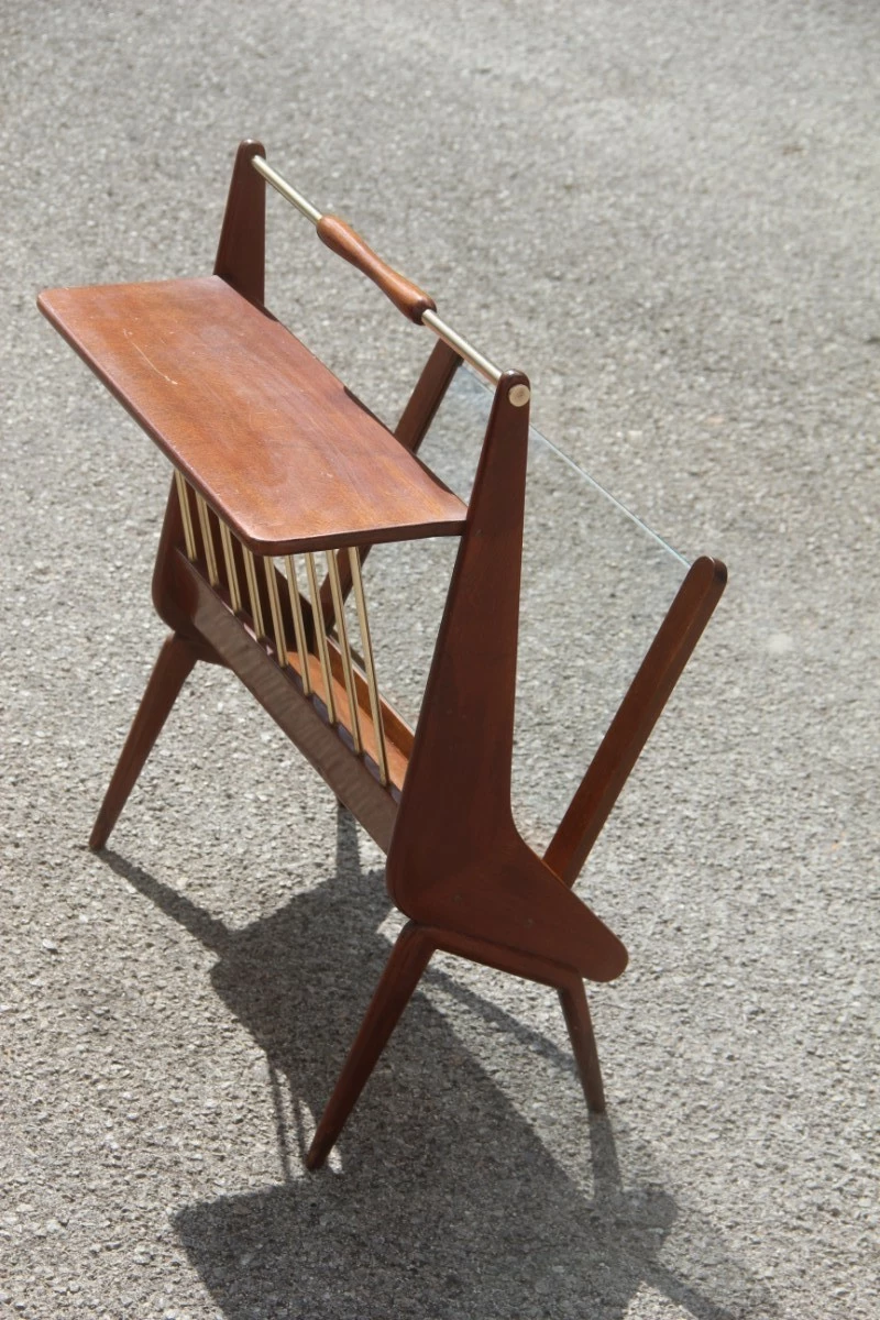 Magazine Rack In Shaped Wood From The 1950s Italian Design Cesare Lacca 2 Magazine Rack In Shaped Wood From The 1950s Italian Design Cesare Lacca - Image 2
