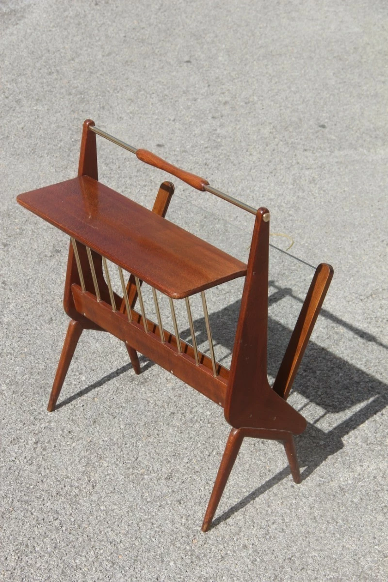 Magazine Rack In Shaped Wood From The 1950s Italian Design Cesare Lacca 6 Magazine Rack In Shaped Wood From The 1950s Italian Design Cesare Lacca - Image 6