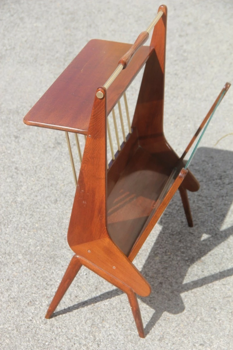 Magazine Rack In Shaped Wood From The 1950s Italian Design Cesare Lacca 7 Magazine Rack In Shaped Wood From The 1950s Italian Design Cesare Lacca - Image 7