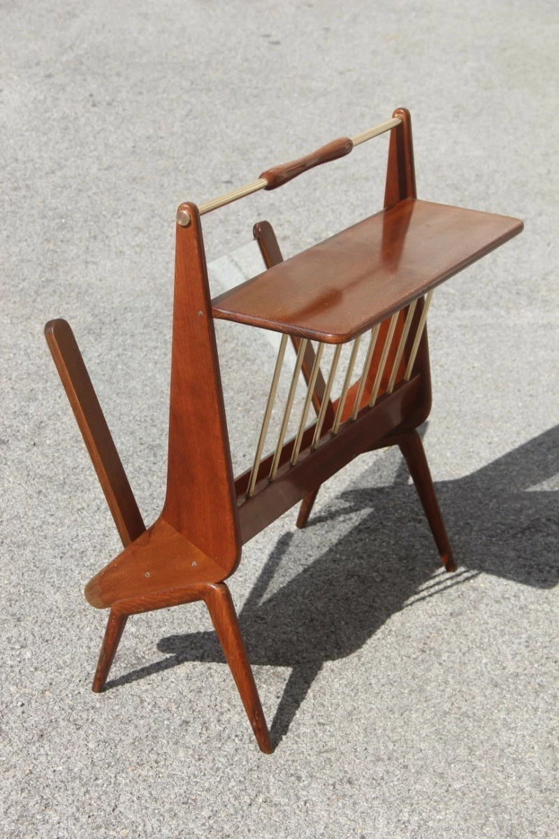 Magazine Rack In Shaped Wood From The 1950s Italian Design Cesare Lacca 1 Magazine Rack In Shaped Wood From The 1950s Italian Design Cesare Lacca