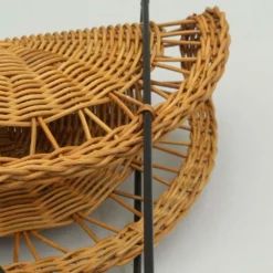Unknown Magazine Rack Made Of Black Wire And Wicker, 1960s -Storage Furniture Sales 2024 magazine rack made of black wire and wicker 1960s sku98286094 0 7