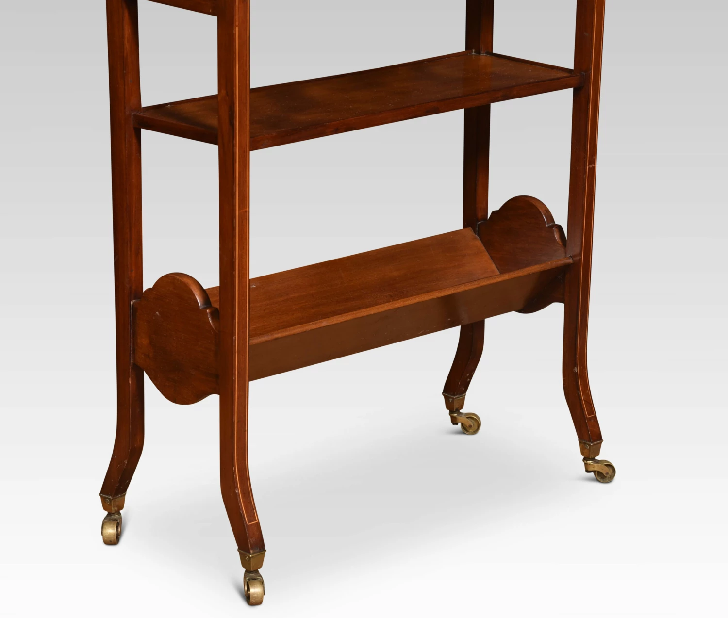 Mahogany And Inlaid Book And Magazine Stand 5 Mahogany And Inlaid Book And Magazine Stand - Image 5