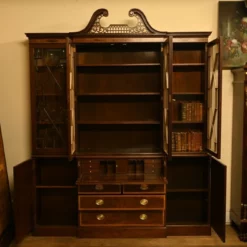 Unknown Mahogany Breakfront Bookcase Sheraton Secretaire Antique -Storage Furniture Sales 2024 mahogany breakfront bookcase sheraton secretaire antique sku49428534 0 7