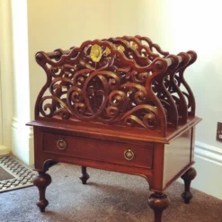 Unknown Mahogany Canterbury Magazine Rack With Drawer -Storage Furniture Sales 2024 mahogany canterbury magazine rack with drawer sku52868376 0 8