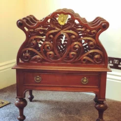 Unknown Mahogany Canterbury Magazine Rack With Drawer -Storage Furniture Sales 2024 mahogany canterbury magazine rack with drawer sku52868376 0 9