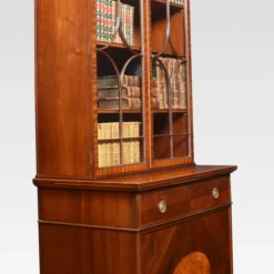Mahogany Inlaid Gentlemen’s Bookcase -Storage Furniture Sales 2024 mahogany inlaid gentlemen s bookcase 0 8