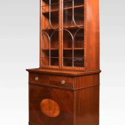 Mahogany Inlaid Gentlemen’s Bookcase -Storage Furniture Sales 2024 mahogany inlaid gentlemen s bookcase 0 9