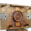 Mid Century 1960s Mixed Wood Vintage Factory Mould As Wall Art / Coat Hanger
