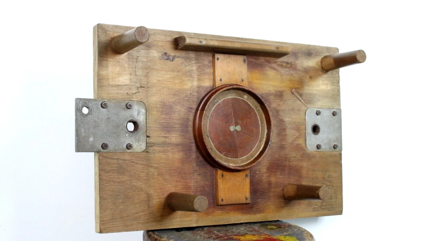 Mid Century 1960s Mixed Wood Vintage Factory Mould As Wall Art / Coat Hanger 1 Mid Century 1960s Mixed Wood Vintage Factory Mould As Wall Art / Coat Hanger