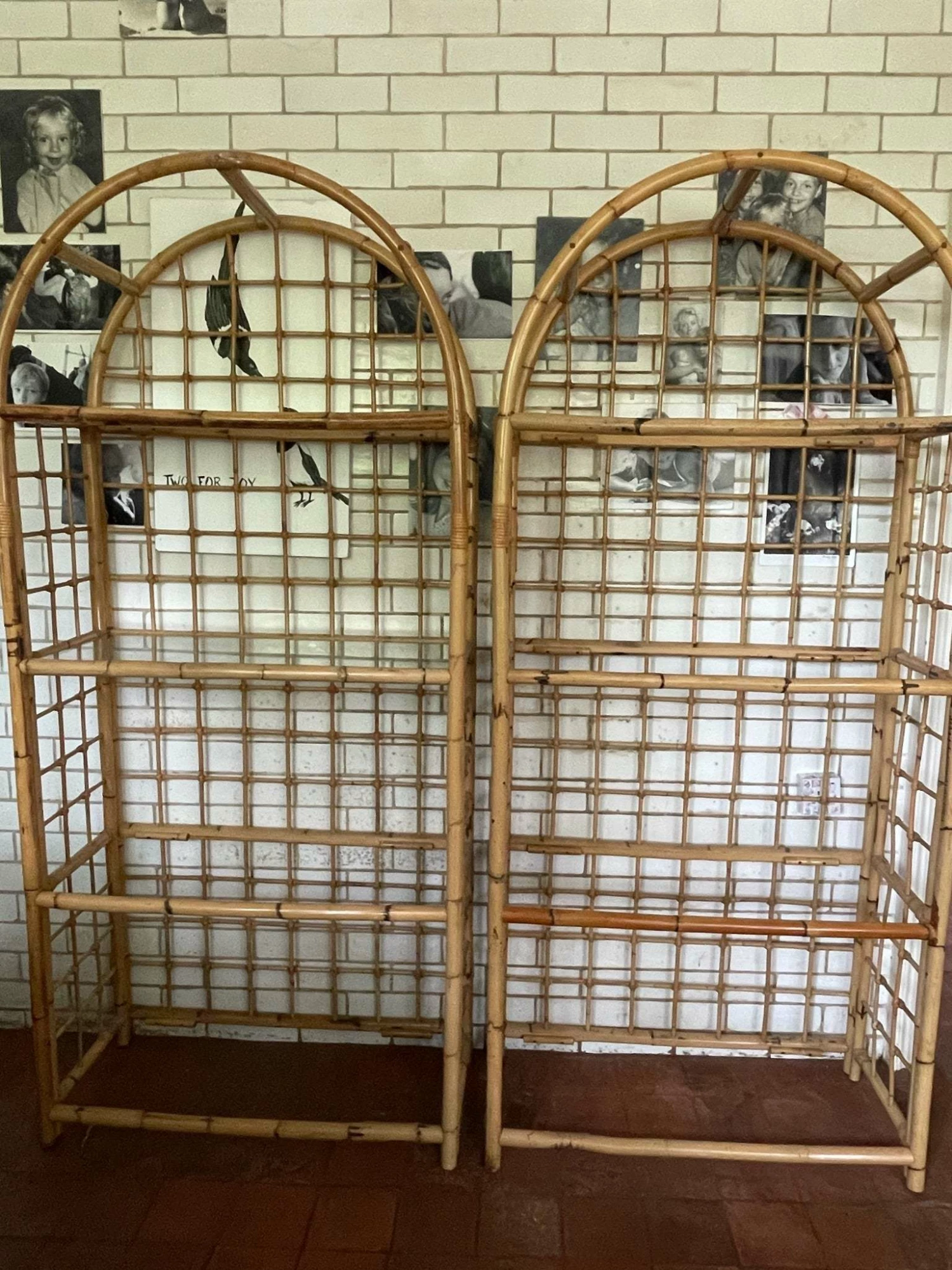 Unknown Mid Century Bamboo & Cane Etagere 3 Unknown Mid Century Bamboo & Cane Etagere - Image 3