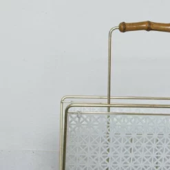 Unknown Mid Century Bamboo & Metal Magazine Rack, 1960s -Storage Furniture Sales 2024 mid century bamboo metal magazine rack 1960s sku91767612 0 1