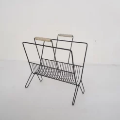 Unknown Mid Century Black Metal Magazine Stand, The Netherlands 1950's -Storage Furniture Sales 2024 mid century black metal magazine stand the netherlands 1950 s sku79402596 0 4