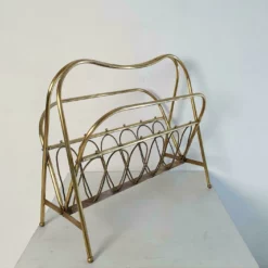 Mid Century Brass Magazine Rack Italy -Storage Furniture Sales 2024 mid century brass magazine rack italy sku63415878 0 1