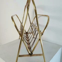 Mid Century Brass Magazine Rack Italy -Storage Furniture Sales 2024 mid century brass magazine rack italy sku63415878 0 4