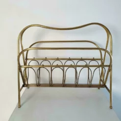 Mid Century Brass Magazine Rack Italy -Storage Furniture Sales 2024 mid century brass magazine rack italy sku63415878 0 5