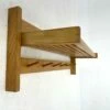 Unknown Mid Century Coat Hanger With Folding Shelf, Czechoslovakia