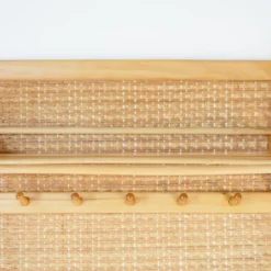 Mid Century Czechoslovakian Beech Wall Coat Rack With Raffia From Interier Praha, 1960s -Storage Furniture Sales 2024 mid century czechoslovakian beech wall coat rack with raffia from interier praha 1960s sku77041847 0 1