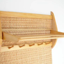 Mid Century Czechoslovakian Beech Wall Coat Rack With Raffia From Interier Praha, 1960s -Storage Furniture Sales 2024 mid century czechoslovakian beech wall coat rack with raffia from interier praha 1960s sku77041847 0 7