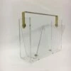 Mid Century David Lange Magazine Rack Lucite 1970s