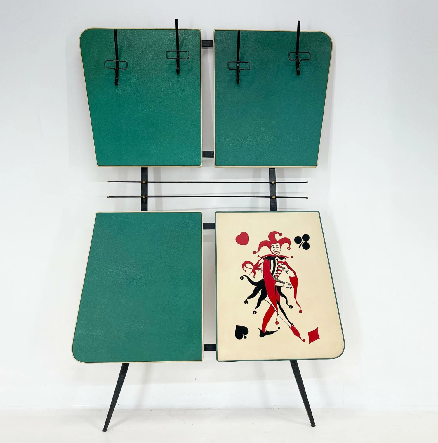 Unknown Mid Century Italian Wall Mounted Coat Rack 'Joker' 2 Unknown Mid Century Italian Wall Mounted Coat Rack 'Joker' - Image 2