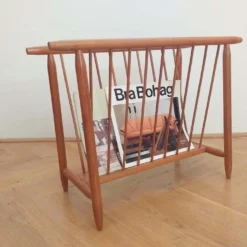 Mid Century Magazine Rack, Design Uluv, 1950s. -Storage Furniture Sales 2024 mid century magazine rack design uluv 1950s 0 9