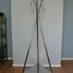 Unknown Mid Century Modern Chrome Coat Stand