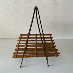 Unknown Mid Century Modern Wicker And Wood Magazine Stand, 1960s -Storage Furniture Sales 2024 mid century modern wicker and wood magazine stand 1960s sku66679208 0 1