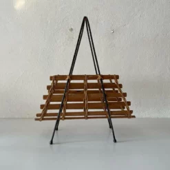 Unknown Mid Century Modern Wicker And Wood Magazine Stand, 1960s -Storage Furniture Sales 2024 mid century modern wicker and wood magazine stand 1960s sku66679208 0 2