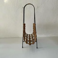 Unknown Mid Century Modern Wicker And Wood Magazine Stand, 1960s -Storage Furniture Sales 2024 mid century modern wicker and wood magazine stand 1960s sku66679208 0 3