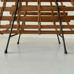 Unknown Mid Century Modern Wicker And Wood Magazine Stand, 1960s -Storage Furniture Sales 2024 mid century modern wicker and wood magazine stand 1960s sku66679208 0 5