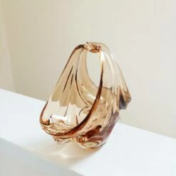Unknown Mid Century Murano Art Glass Amber Basket / Vase Rippled Glass Footed Basket Mcm Vase Vintage Handblown Glass Art 18 X 17.5cm -Storage Furniture Sales 2024 mid century murano art glass amber basket vase rippled glass footed basket mcm vase vintage handblown glass art 18 x 17 5cm sku67807096 0 1