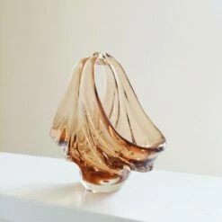 Unknown Mid Century Murano Art Glass Amber Basket / Vase Rippled Glass Footed Basket Mcm Vase Vintage Handblown Glass Art 18 X 17.5cm -Storage Furniture Sales 2024 mid century murano art glass amber basket vase rippled glass footed basket mcm vase vintage handblown glass art 18 x 17 5cm sku67807096 0 3