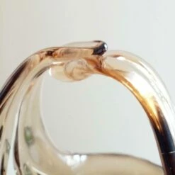 Unknown Mid Century Murano Art Glass Amber Basket / Vase Rippled Glass Footed Basket Mcm Vase Vintage Handblown Glass Art 18 X 17.5cm -Storage Furniture Sales 2024 mid century murano art glass amber basket vase rippled glass footed basket mcm vase vintage handblown glass art 18 x 17 5cm sku67807096 0 5