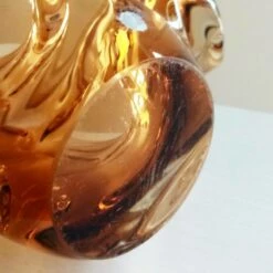 Unknown Mid Century Murano Art Glass Amber Basket / Vase Rippled Glass Footed Basket Mcm Vase Vintage Handblown Glass Art 18 X 17.5cm -Storage Furniture Sales 2024 mid century murano art glass amber basket vase rippled glass footed basket mcm vase vintage handblown glass art 18 x 17 5cm sku67807096 0 9