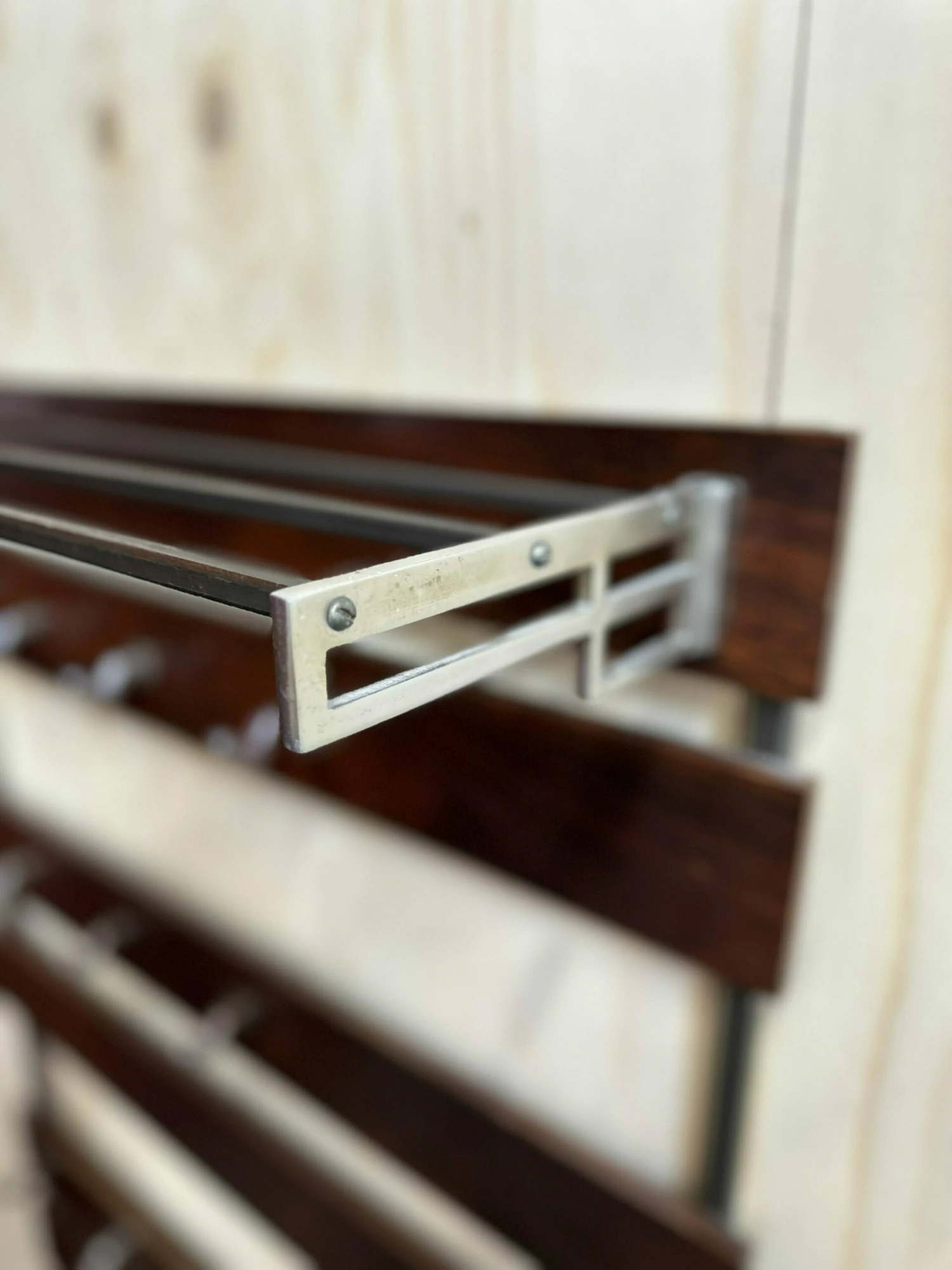 Unknown Mid Century Rosewood Coat Rack With Shelf 6 Unknown Mid Century Rosewood Coat Rack With Shelf - Image 6